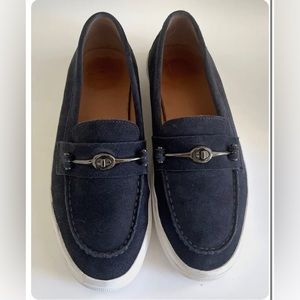 Coach Corey Blue Suede Loafers Shoes Slip On  Horsebit Accent Women’s 5B